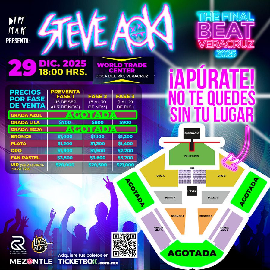 Final Beat STEVE AOKI - THE FINAL BEAT 2025 , Dic 29, 2025 | Ticketbox